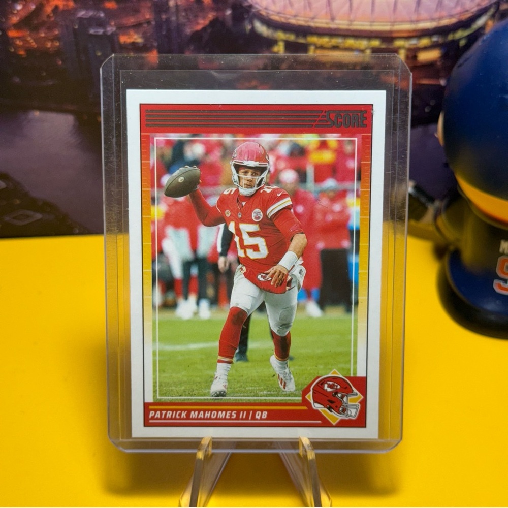 Patrick Mahomes Football Trading Card NFL sports Chiefs Score